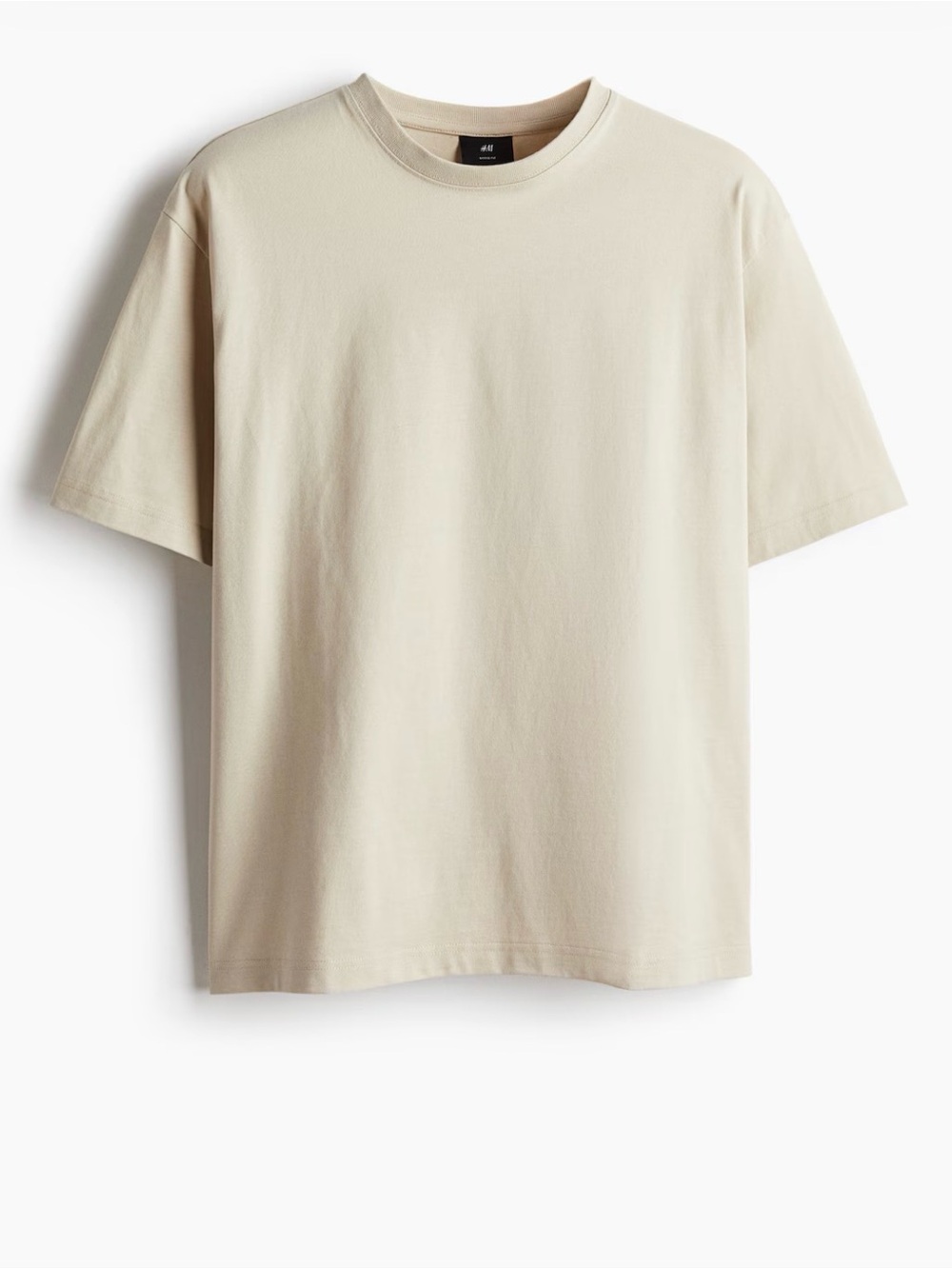 H&M Men's Short-Sleeve Crewneck Tee in Sand